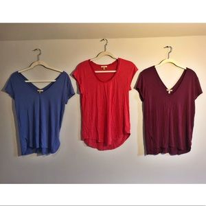 THREE Anthropologie “Bordeaux” Tops